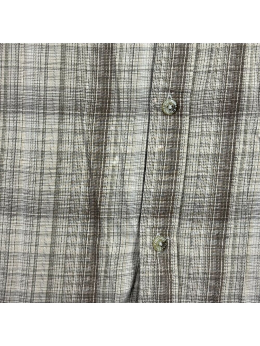 Columbia Brown Plaid Button Down Shirt Mens 2XL Tall Grunge Casual Cotton - Picture 5 of 7